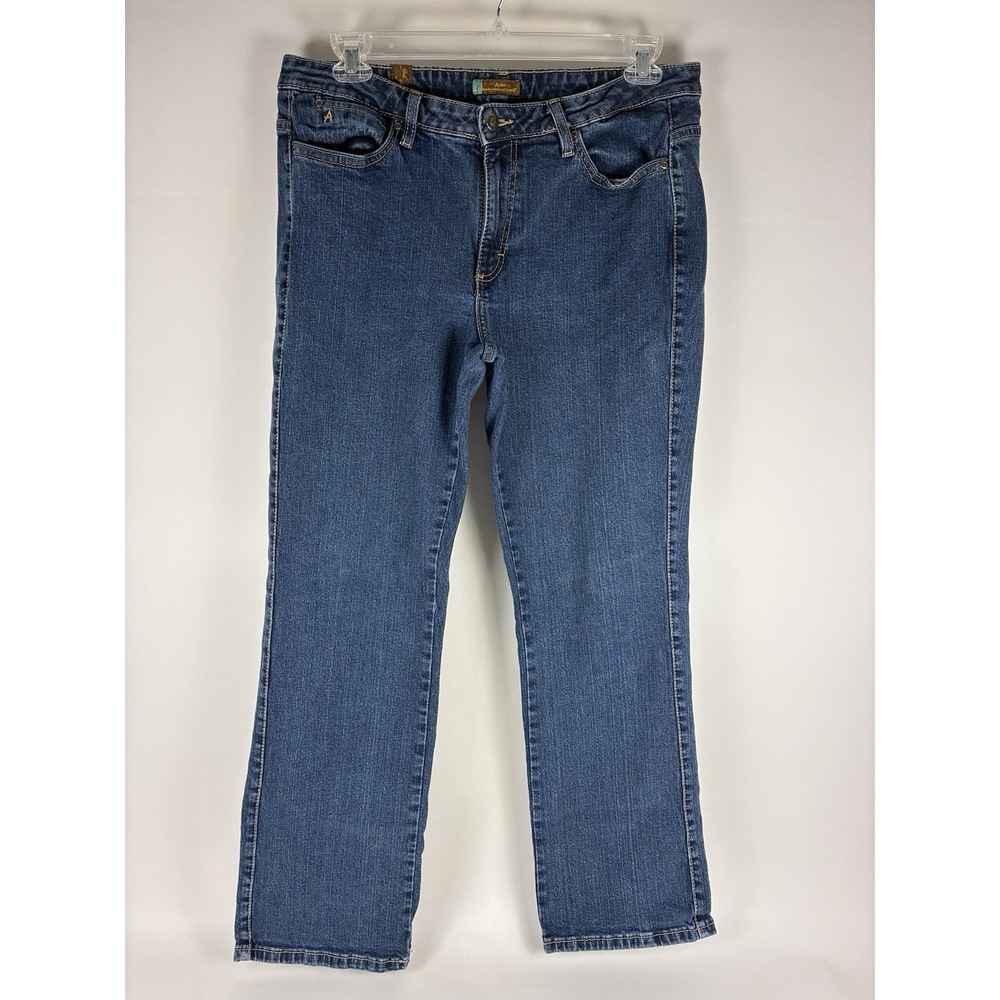 Wrangler Aura Instantly Slimming Bootcut Jeans Size 16P Stone Wash 33x30 Western